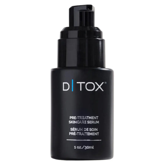 Close-up of D|TOX serum – pre-treatment skincare for calming and skin prep