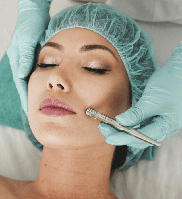 Beautiful patient in clinic setting about to receive premium aesthetic treatment