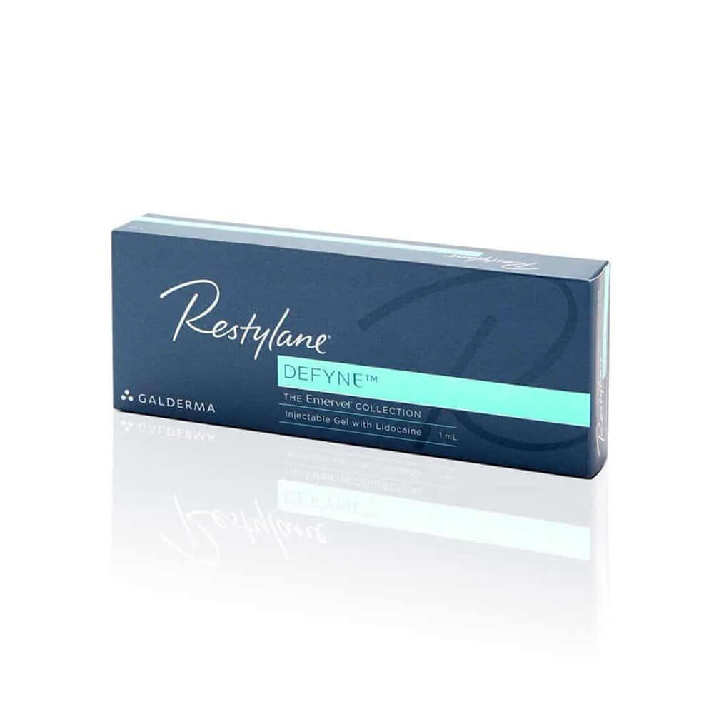 Restylane Defyne packaging – dermal filler designed for deeper lines and structural support