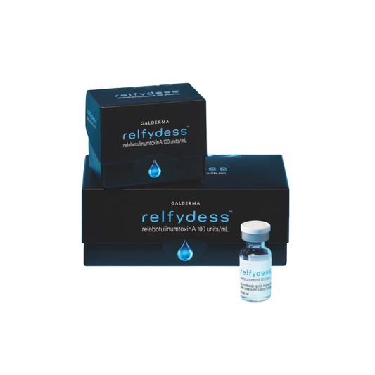 Relfydess box — ready-to-use liquid botulinum toxin type A for facial wrinkles
